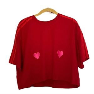 Adidas x Ivy Park  Graphic Heart Crop Top (NWT)
